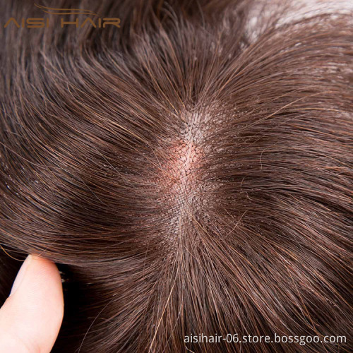 Aisi Hair Cheap Stock Fine Mono With Skin Around , 10 Inch Hair Men Toupee ,  Brazilian Hair Men Toupee